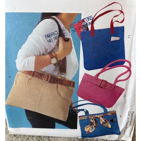 McCalls 4117 Handbag Sewing Pattern For Misses Accessories  4 Bag Styles Uncut - Picture 4 of 6